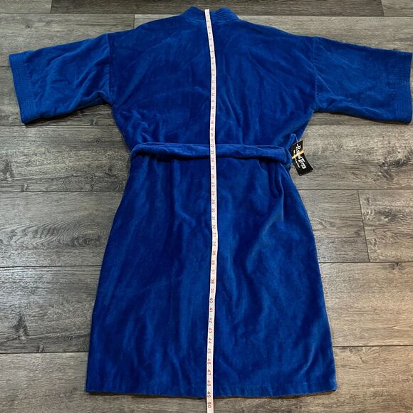 NWT! Vintage 70's After Hours by Diplomat Royal Terry Cotton Terry Velour Robe - Picture 8 of 8